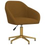 Brown Velvet Swivel Office Chair by vidaXL, Office chairs - Ref: Foro24-3089735, Price: 99,96 €, Discount: %