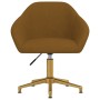 Brown Velvet Swivel Office Chair by vidaXL, Office chairs - Ref: Foro24-3089735, Price: 99,96 €, Discount: %