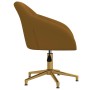 Brown Velvet Swivel Office Chair by vidaXL, Office chairs - Ref: Foro24-3089735, Price: 99,96 €, Discount: %