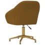 Brown Velvet Swivel Office Chair by vidaXL, Office chairs - Ref: Foro24-3089735, Price: 99,96 €, Discount: %