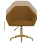 Brown Velvet Swivel Office Chair by vidaXL, Office chairs - Ref: Foro24-3089735, Price: 99,96 €, Discount: %