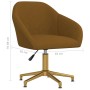 Brown Velvet Swivel Office Chair by vidaXL, Office chairs - Ref: Foro24-3089735, Price: 99,96 €, Discount: %