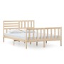 Solid wood bed frame 140x200 cm by vidaXL, Beds and slatted bases - Ref: Foro24-3101153, Price: 133,05 €, Discount: %