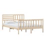 Solid wood bed frame 140x200 cm by vidaXL, Beds and slatted bases - Ref: Foro24-3101153, Price: 133,05 €, Discount: %