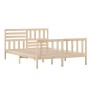 Solid wood bed frame 140x200 cm by vidaXL, Beds and slatted bases - Ref: Foro24-3101153, Price: 133,05 €, Discount: %