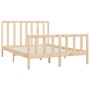 Solid wood bed frame 140x200 cm by vidaXL, Beds and slatted bases - Ref: Foro24-3106833, Price: 116,63 €, Discount: %