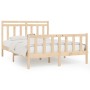 Estructura de cama de madera maciza de pino 140x200 cm de vidaXL, Camas y somieres - Ref: Foro24-3107028, Precio: 120,96 €, D...