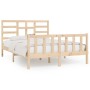 Solid pine wood bed frame 140x200 cm by vidaXL, Beds and slatted bases - Ref: Foro24-3107613, Price: 120,21 €, Discount: %