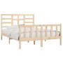 Solid pine wood bed frame 140x200 cm by vidaXL, Beds and slatted bases - Ref: Foro24-3107613, Price: 120,21 €, Discount: %