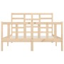 Solid pine wood bed frame 140x200 cm by vidaXL, Beds and slatted bases - Ref: Foro24-3107613, Price: 120,21 €, Discount: %