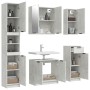 Bathroom furniture set, 2 pieces, gray plywood with concrete finish. by vidaXL, Bathroom furniture - Ref: Foro24-3115855, Pri...