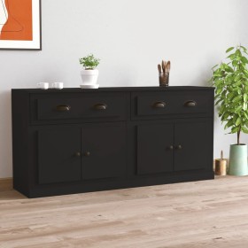 Sideboards 2 Stück schwarzes Sperrholz von vidaXL, Sideboards - Ref: Foro24-3185264, Preis: 170,20 €, Rabatt: %