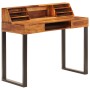 Escritorio de madera maciza de sheesham y acero 110x50x94 cm de vidaXL, Escritorios - Ref: Foro24-247964, Precio: 370,22 €, D...