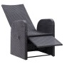 Reclining garden armchairs with cushions 2 pcs black PE rattan by vidaXL, Garden chairs - Ref: Foro24-319544, Price: 308,14 €...