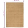 Rechteckiger Naturjuteteppich 120x180 cm von vidaXL, Teppiche - Ref: Foro24-345096, Preis: 71,10 €, Rabatt: %