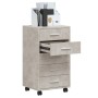 Concrete gray plywood chest of drawers with wheels by vidaXL, Lockers and storage cabinets - Ref: Foro24-342672, Price: 84,97...