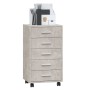 Concrete gray plywood chest of drawers with wheels by vidaXL, Lockers and storage cabinets - Ref: Foro24-342672, Price: 84,97...