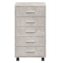 Concrete gray plywood chest of drawers with wheels by vidaXL, Lockers and storage cabinets - Ref: Foro24-342672, Price: 84,97...