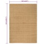 Alfombra rectangular yute natural 160x230 cm de vidaXL, Alfombras - Ref: Foro24-345097, Precio: 102,99 €, Descuento: %