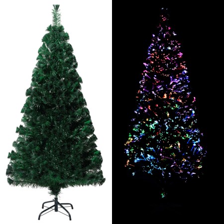 Árbol de Navidad artificial y soporte verde fibra óptica 120 cm de vidaXL, Arboles de navidad - Ref: Foro24-321026, Precio: 5...