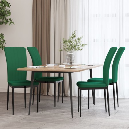 Dining chairs 4 units dark green velvet by vidaXL, dining chairs - Ref: Foro24-326106, Price: 143,06 €, Discount: %