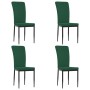 Dining chairs 4 units dark green velvet by vidaXL, dining chairs - Ref: Foro24-326106, Price: 143,06 €, Discount: %