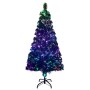 Árbol de Navidad artificial y soporte fibra óptica verde 150 cm de vidaXL, Arboles de navidad - Ref: Foro24-321027, Precio: 7...