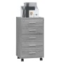 Drawer unit with wheels in gray Sonoma plywood. by vidaXL, Lockers and storage cabinets - Ref: Foro24-342675, Price: 97,01 €,...