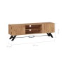 Solid acacia wood TV cabinet 140x30x45 cm by vidaXL, TV Furniture - Ref: Foro24-247971, Price: 242,47 €, Discount: %