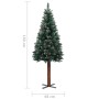 Slim Christmas tree made of authentic wood and PVC pine cones, 150 cm. by vidaXL, Christmas trees - Ref: Foro24-320960, Price...