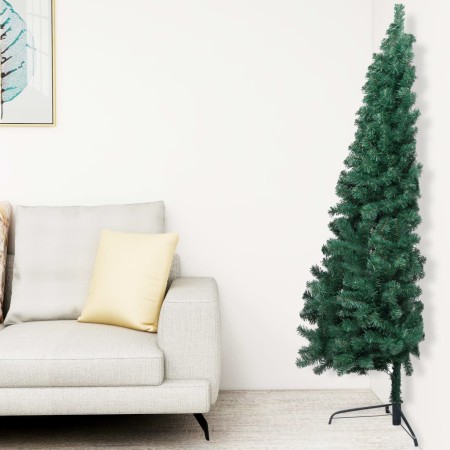 Halber künstlicher Weihnachtsbaum mit grünem PVC-Ständer 150 cm von vidaXL, Weihnachtsbäume - Ref: Foro24-321031, Preis: 27,4...