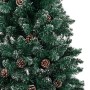 Schmaler Weihnachtsbaum mit Echtholz und Schnee 180 cm grün von vidaXL, Weihnachtsbäume - Ref: Foro24-320961, Preis: 75,56 €,...