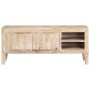 Solid mango wood TV cabinet 110x35x46 cm by vidaXL, TV Furniture - Ref: Foro24-247973, Price: 238,64 €, Discount: %