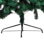 Medio árbol de Navidad artificial con soporte PVC verde 210 cm