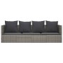 Garden lounger sofa with gray synthetic rattan cushions by vidaXL, Loungers - Ref: Foro24-319564, Price: 300,62 €, Discount: %