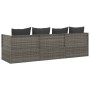 Garden lounger sofa with gray synthetic rattan cushions by vidaXL, Loungers - Ref: Foro24-319564, Price: 300,62 €, Discount: %