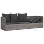 Garden lounger sofa with gray synthetic rattan cushions by vidaXL, Loungers - Ref: Foro24-319564, Price: 300,62 €, Discount: %