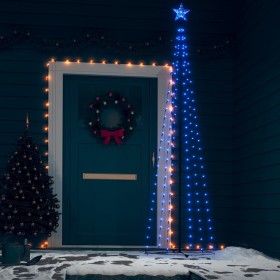 Christmas cone tree 136 LEDs blue decoration 70x240 cm by vidaXL, Christmas trees - Ref: Foro24-328709, Price: 55,99 €, Disco...