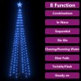 Árbol cono de Navidad 136 LEDs decoración azul 70x240 cm de vidaXL, Arboles de navidad - Ref: Foro24-328709, Precio: 55,74 €,...