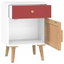 White plywood nightstand 40x30x55 cm by vidaXL, Nightstands - Ref: Foro24-352142, Price: 62,91 €, Discount: %