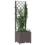 Jardinera con enrejado PP marrón 40x40x136 cm de vidaXL, Maceteros y jardineras - Ref: Foro24-318259, Precio: 44,67 €, Descue...