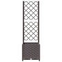 Planter with brown PP trellis 40x40x136 cm by vidaXL, Pots and planters - Ref: Foro24-318259, Price: 44,58 €, Discount: %