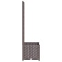 Planter with brown PP trellis 40x40x136 cm by vidaXL, Pots and planters - Ref: Foro24-318259, Price: 44,58 €, Discount: %