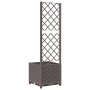 Planter with brown PP trellis 40x40x136 cm by vidaXL, Pots and planters - Ref: Foro24-318259, Price: 44,58 €, Discount: %