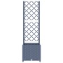 Dark gray PP planter with trellis 40x40x136 cm by vidaXL, Pots and planters - Ref: Foro24-318249, Price: 43,97 €, Discount: %