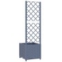 Dark gray PP planter with trellis 40x40x136 cm by vidaXL, Pots and planters - Ref: Foro24-318249, Price: 43,97 €, Discount: %