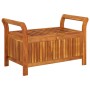 Banco almacenaje jardín con cojín madera maciza de acacia 91 cm de vidaXL, Bancos de jardín - Ref: Foro24-319714, Precio: 147...