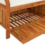 Banco almacenaje jardín con cojín madera maciza de acacia 91 cm de vidaXL, Bancos de jardín - Ref: Foro24-319714, Precio: 147...