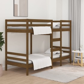 Sofá cama madera maciza de pino marrón miel 90x200 cm de vidaXL, Camas y somieres - Ref: Foro24-3139832, Precio: 272,21 €, De...