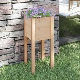 Jardinera de madera maciza de pino 31x31x70 cm de vidaXL, Maceteros y jardineras - Ref: Foro24-810779, Precio: 24,99 €, Descu...